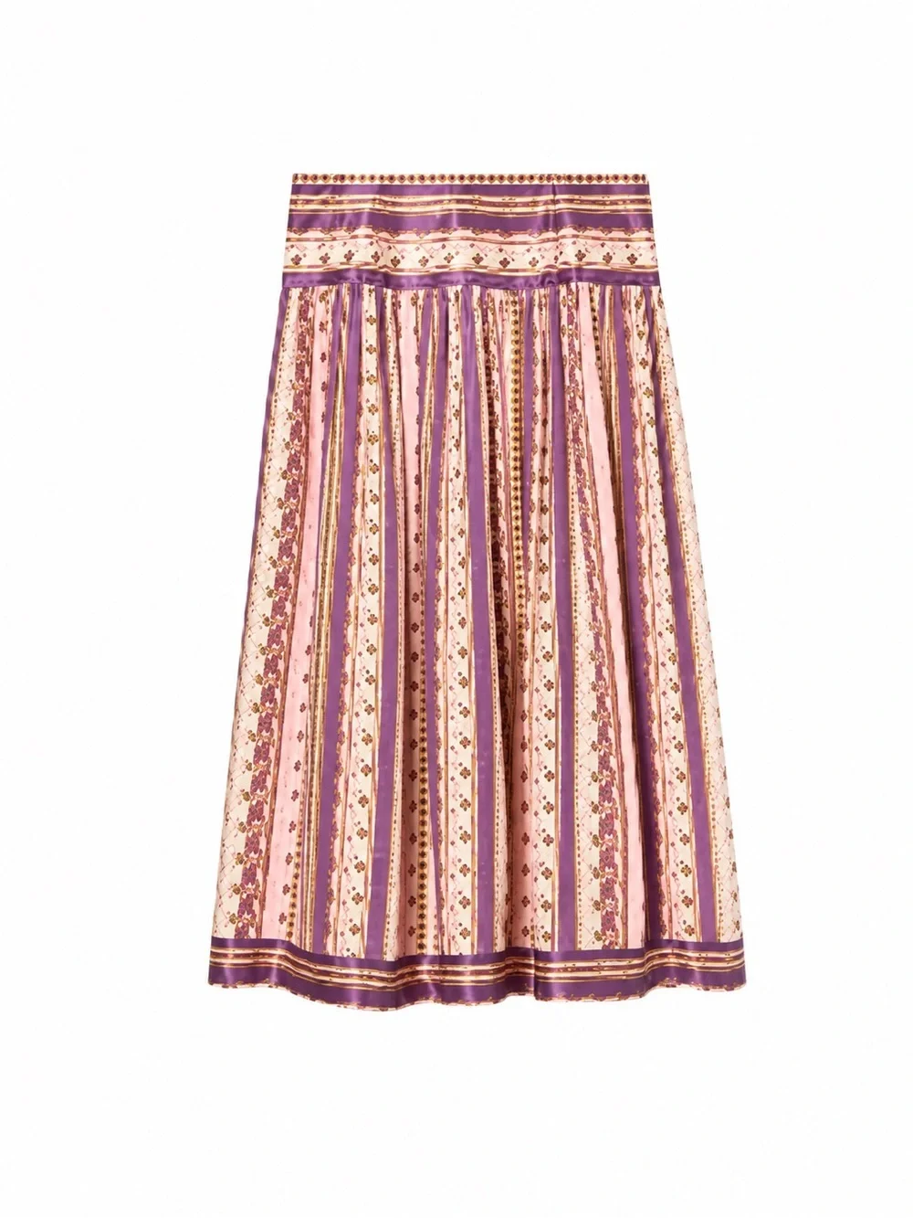 Tory Burch | Rare 100% Silk Burnout Pleated Midi Skirt ~ MSRP $498 US 2